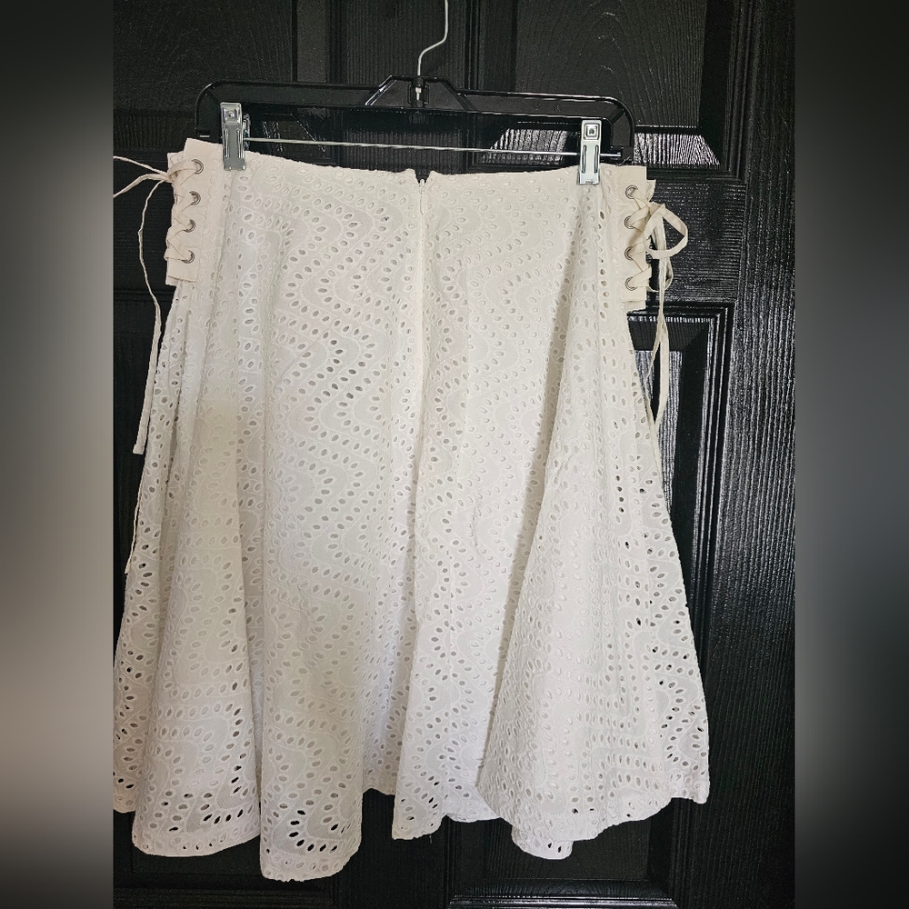 Eyelet Skirt by Express White and New With Tags Size 12